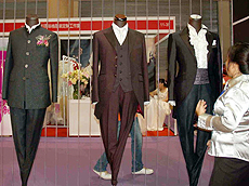 Paying attention to tuxedos. Paying attention to tuxedos.
