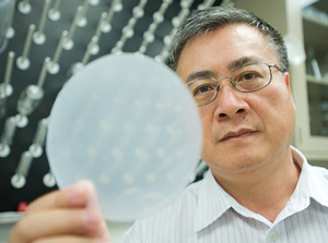 man holding plastic disk